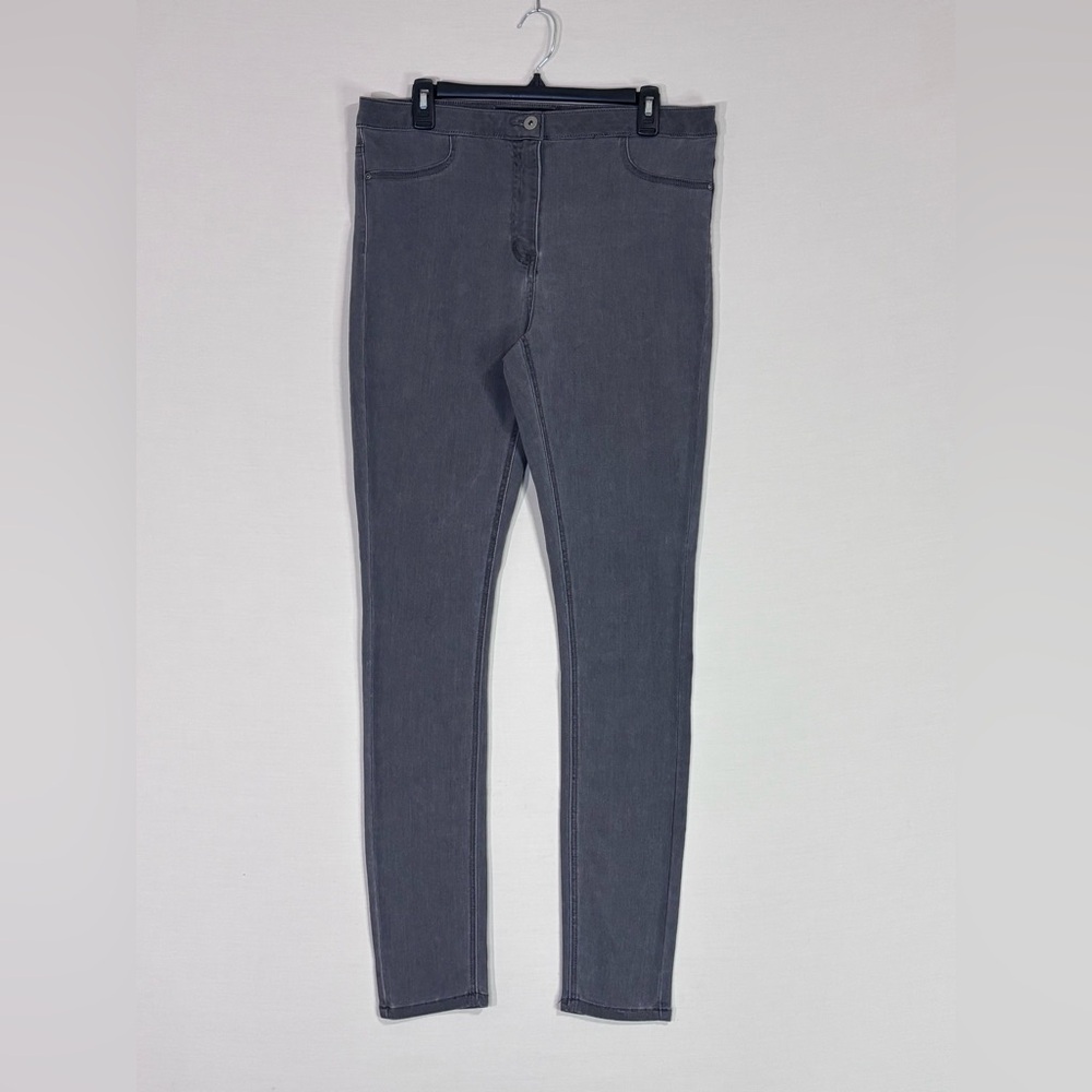 Long Tall Sally Gray Skinny Jeans Tall Fit Stretch Sculpted Chic